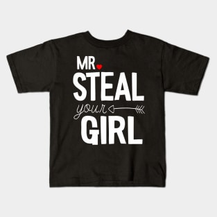 Mr Steal Your Girl Valentines Day Funny V-Day Boys Kids Kids T-Shirt